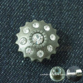 plating nickle metal buttons with crystal, rhinestone buttons for coat